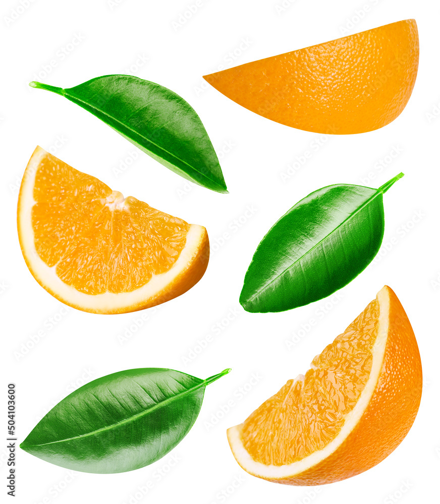 白色背景下的橙色隔离