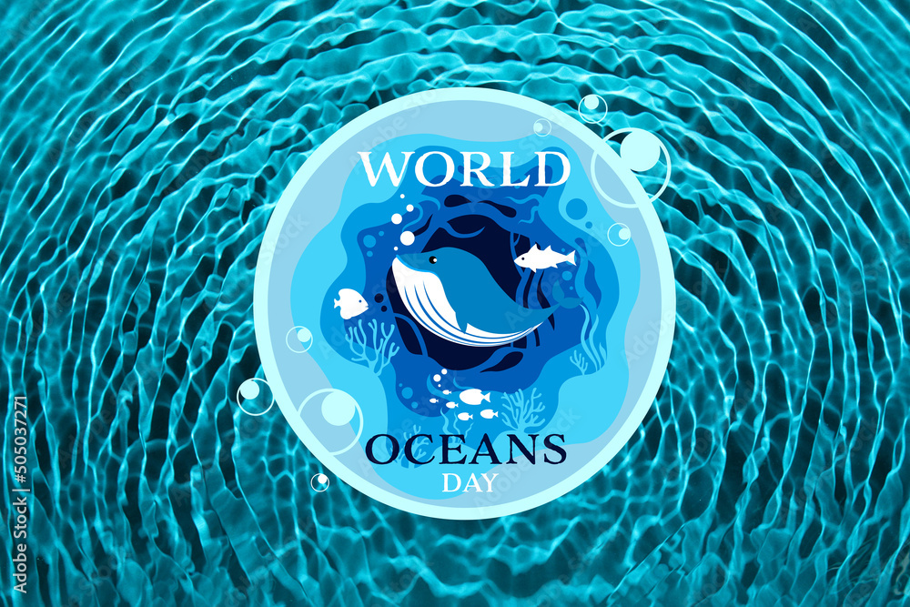 世界海洋日抽鲸鱼和鱼卡片
