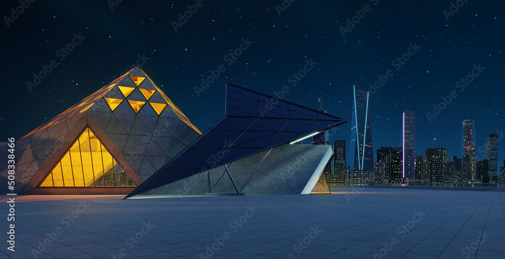 现代三角形设计现代建筑建筑外观