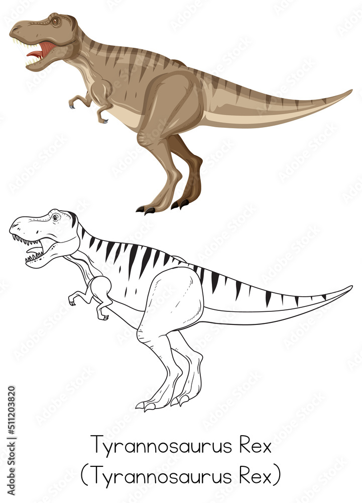 霸王龙的恐龙素描
