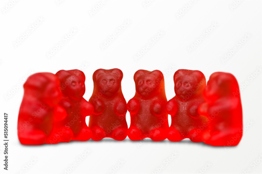 五颜六色的果冻熊美味的糖果