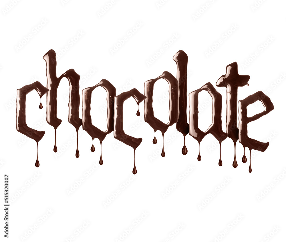 哥特式风格的巧克力滴是由融化的巧克力制成的