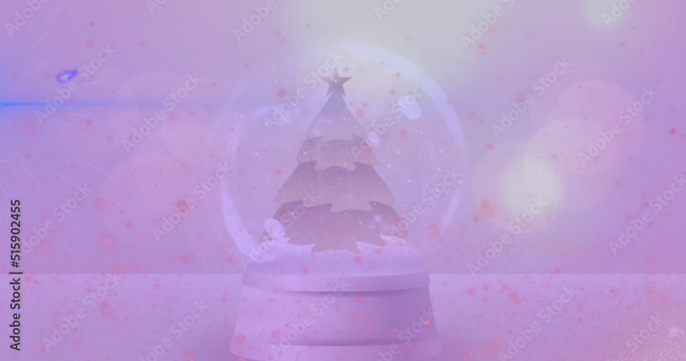 白色背景下的光点和圣诞树图像