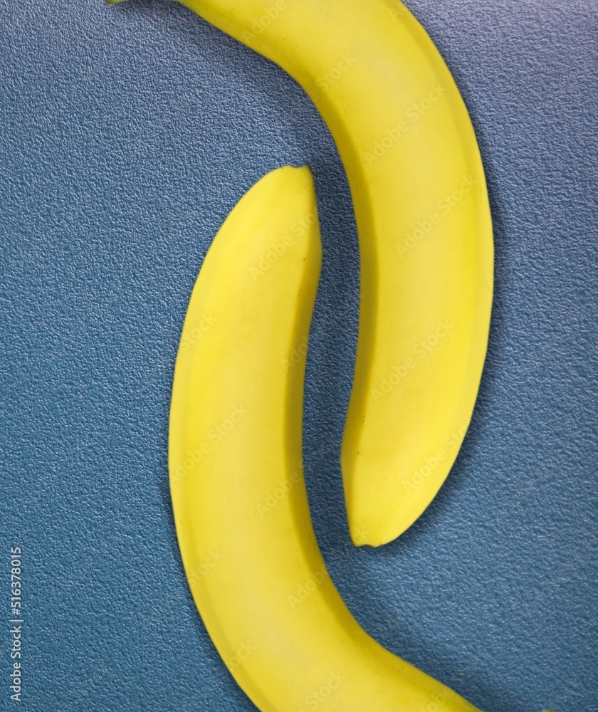 Yellow color fresh banana on the desk
