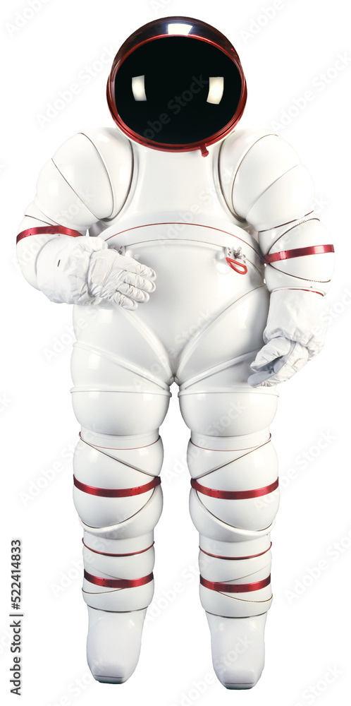 太空服隔离在白色背景上，具有剪切路径。此图像的元素由NAS提供