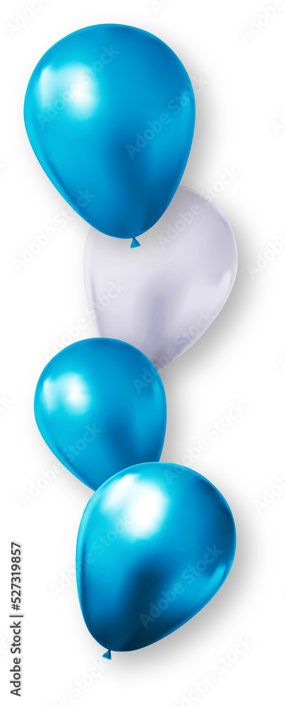 蓝白派对气球