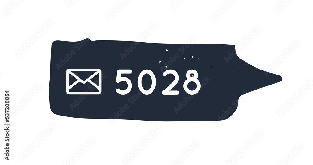 Image of 5028 messages on white background