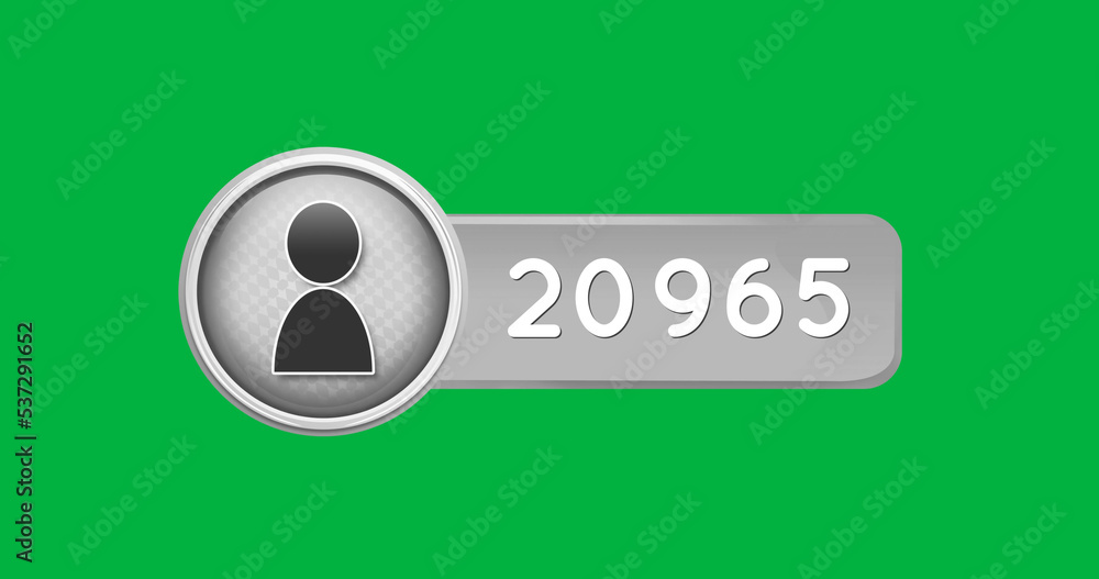 20965名用户在绿色背景下的图像