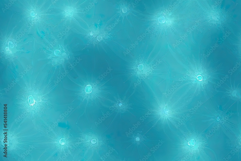 蓝色波纹水面无缝图案。2d插图海洋纹理。带瓦特的抽象背景