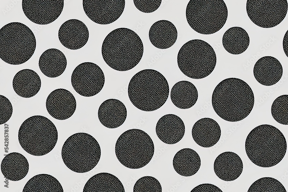 黑色圆点几何重复装饰。壁纸和ba无缝抽象现代图案