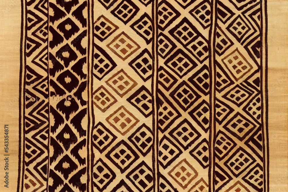 传统图案边框设计莫卧儿风格的传统边框设计，用于纺织品美丽的ikat s