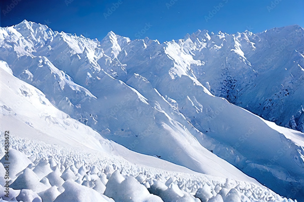 Kuari山口，印度北阿坎德邦喜马拉雅山脉著名的冬季雪地徒步旅行