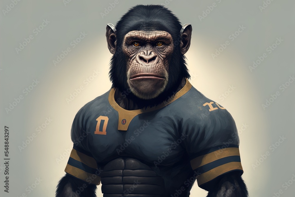 黑猩猩是职业橄榄球运动员
