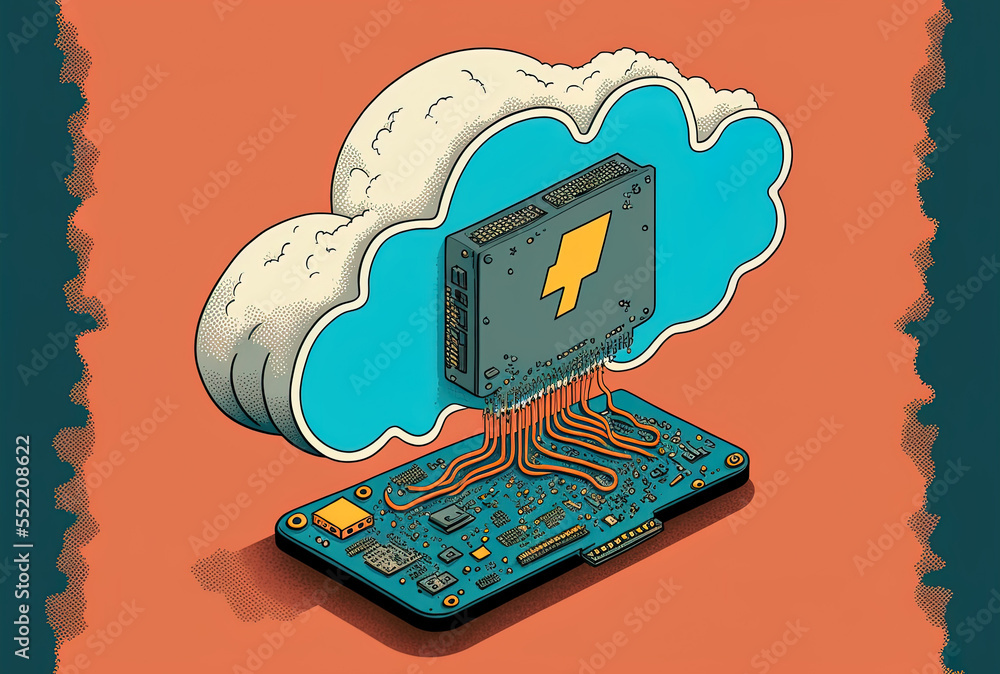 using the cloud with electrical chip and board A cloud computer is a system for transferring data an