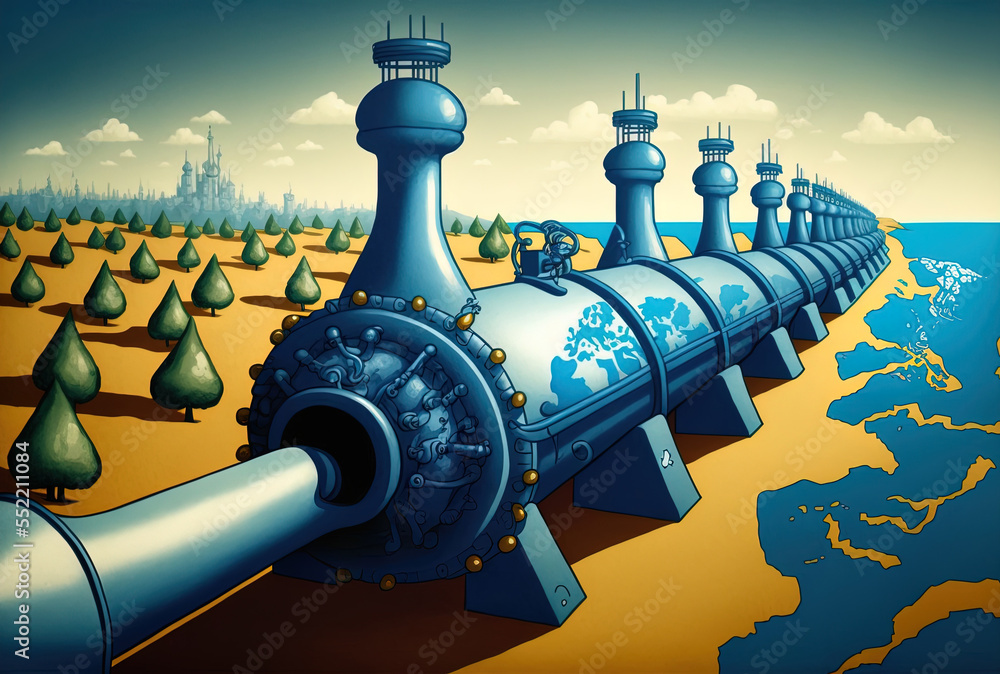 the gas pipeline that transports blue fuel to Europe. Generative AI