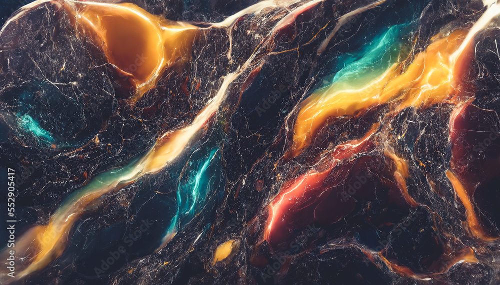 Splendid vibrant color marble luxury abstract in digital art . Generative AI. 