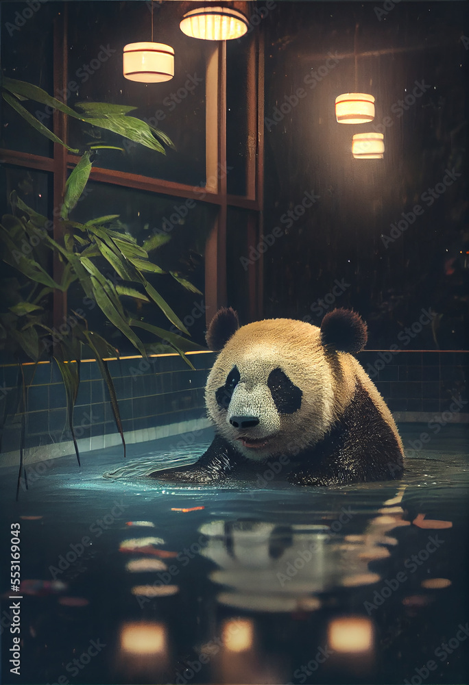 cute panda bear. Generative Ai.