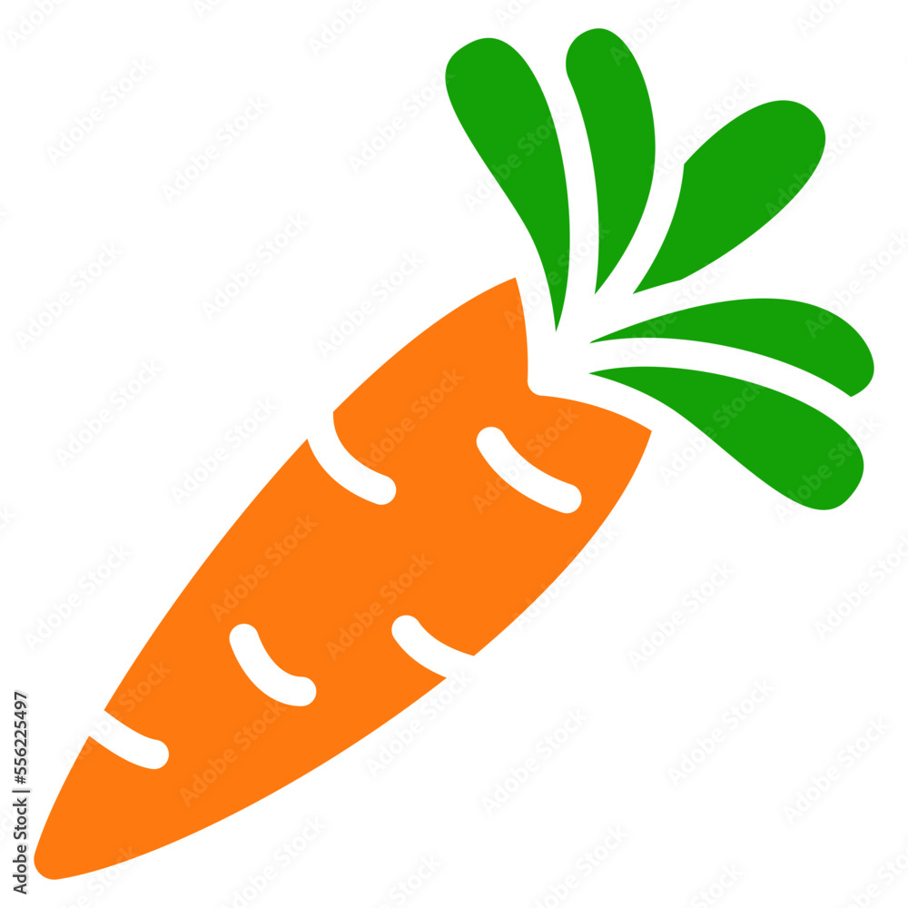 胡萝卜有机食品图标徽标。蔬菜有机农业符号插图
