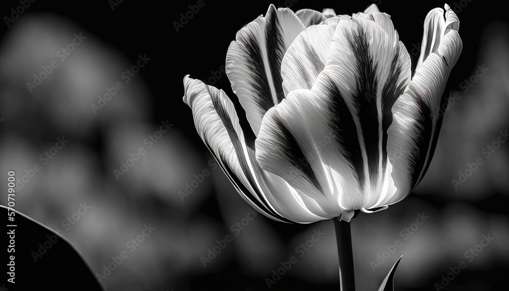 a black and white photo of a flower with a blurry background of the flower head in the foreground, 