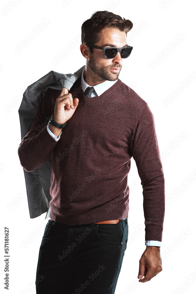 A stylish young Caucasian male model with a rough trimmed beard in semi-formal dressings posing with