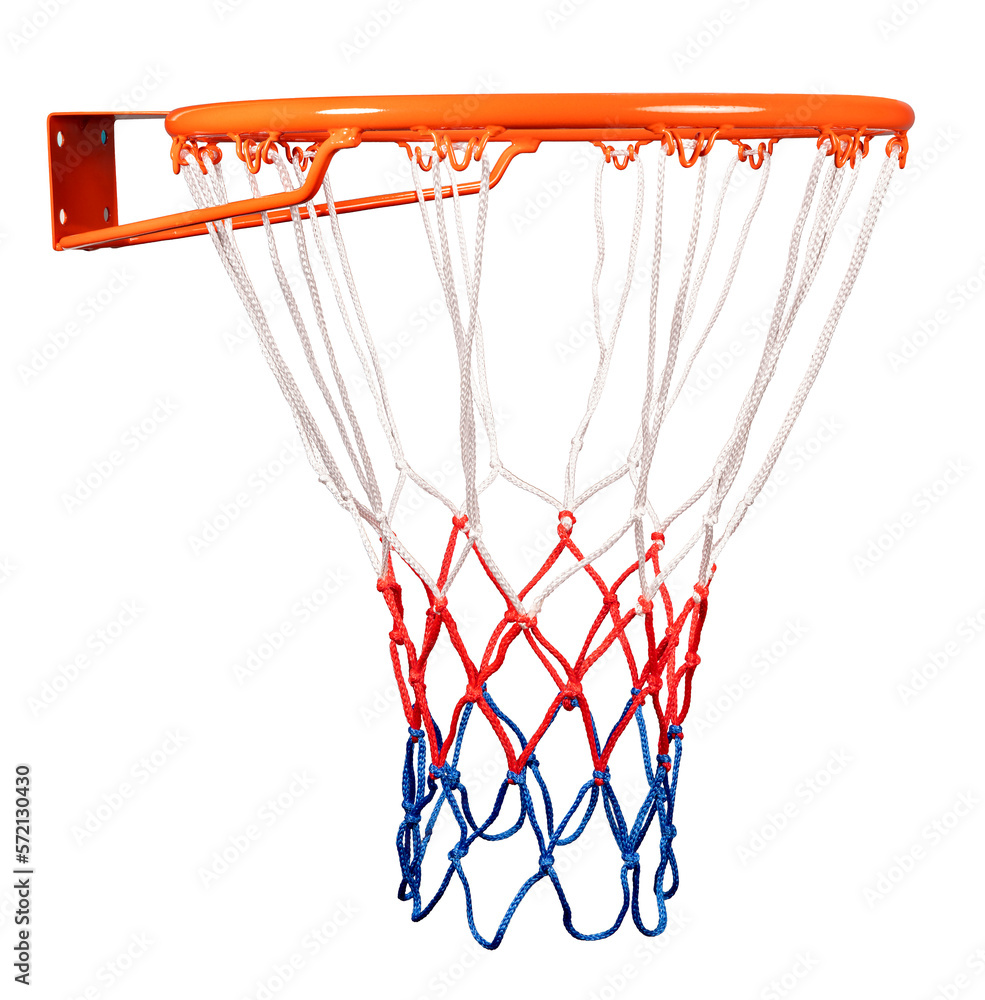 Basketball hoop isolated on white background, Basketball hoop on white PNG File.