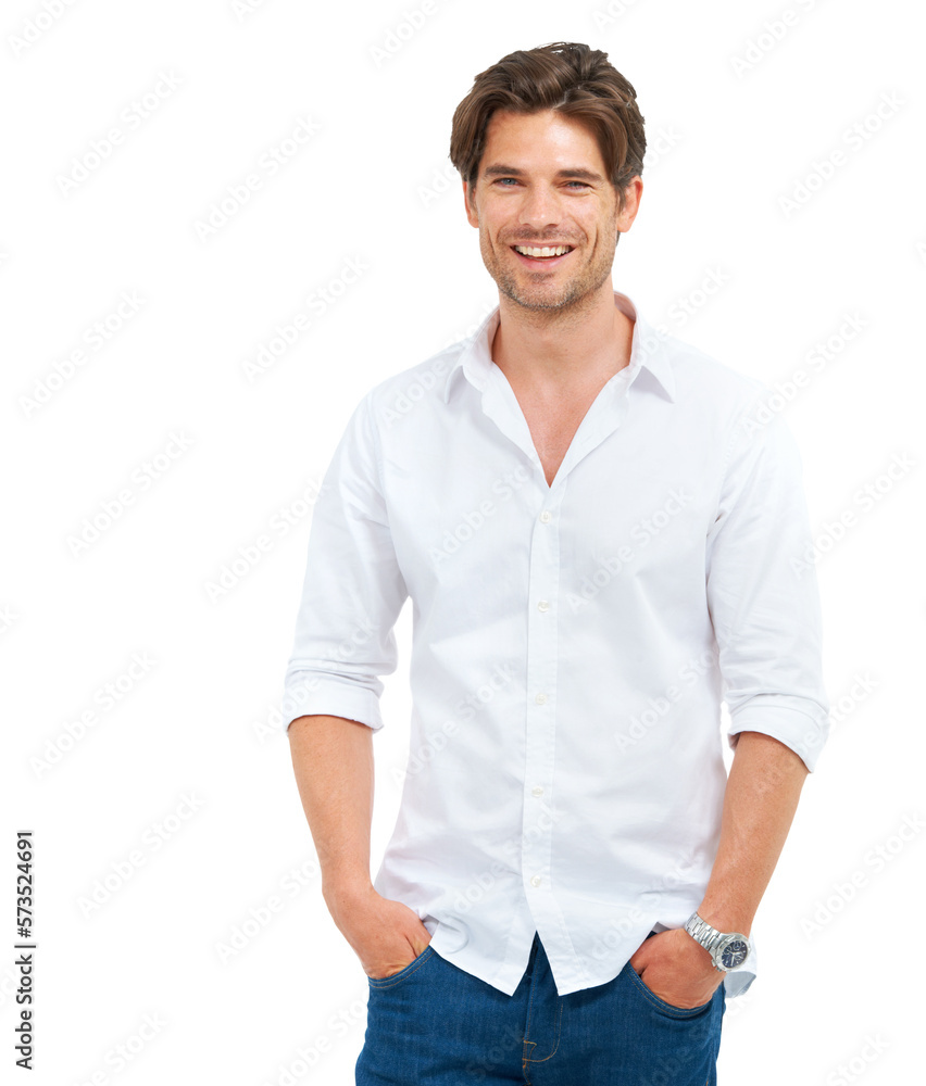 A young fashionable man or a male model from Canada posing naturally with trendy clothes or a casual