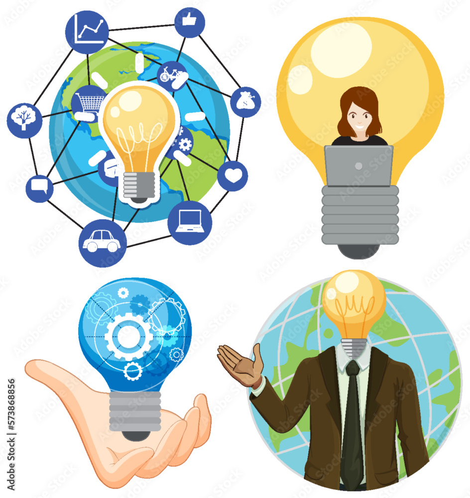 Light bulb in business concept