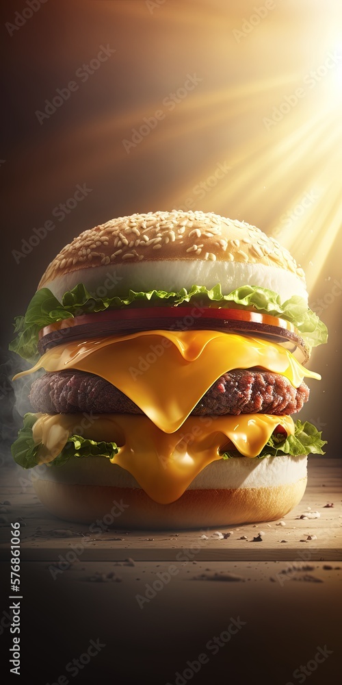 beef burger, hamburger .generative ai