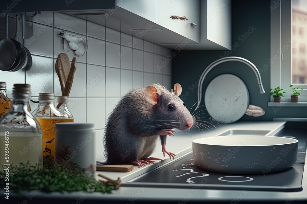 There was a rat next to the filthy plate on the kitchen counter. Managing Pests. Generative AI