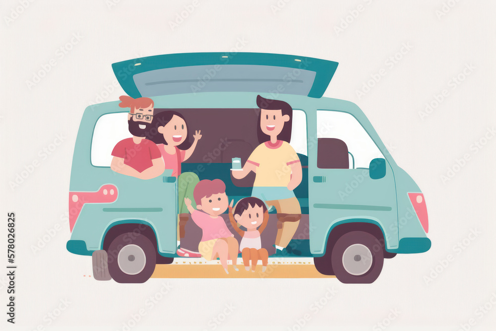 Families who spend time traveling together. Ai generated.