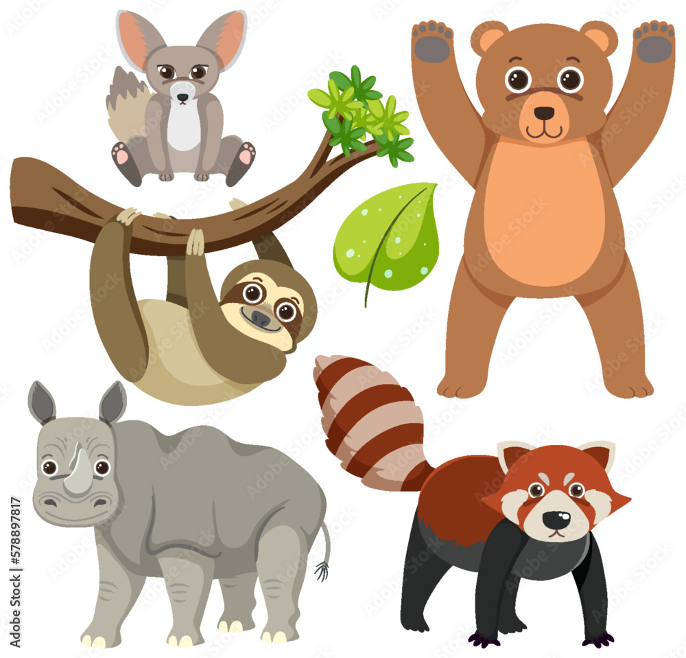 Wild Animals Cartoon Collection