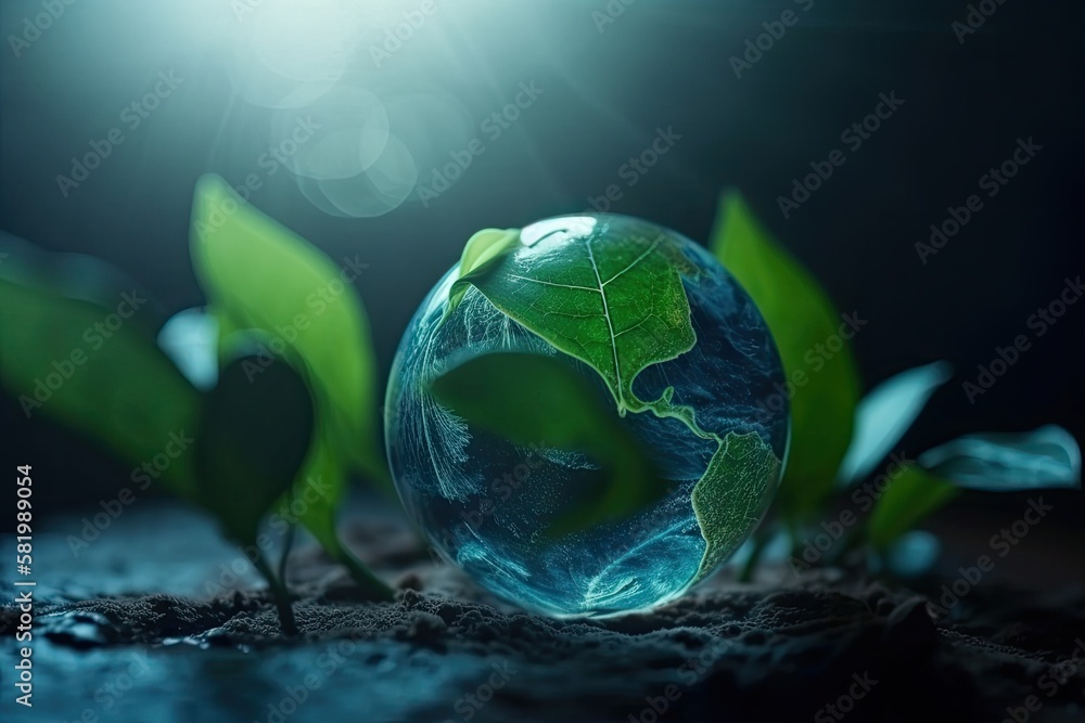 Concept for World Earth Day. Environmental, social, and corporate governance, as well as green energ