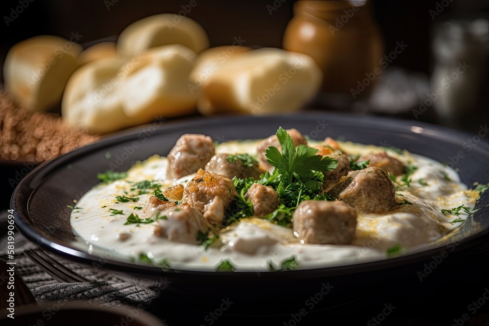 A classic Arabic meal called shish barak is made of miniature meat dumplings that are stewed in plai