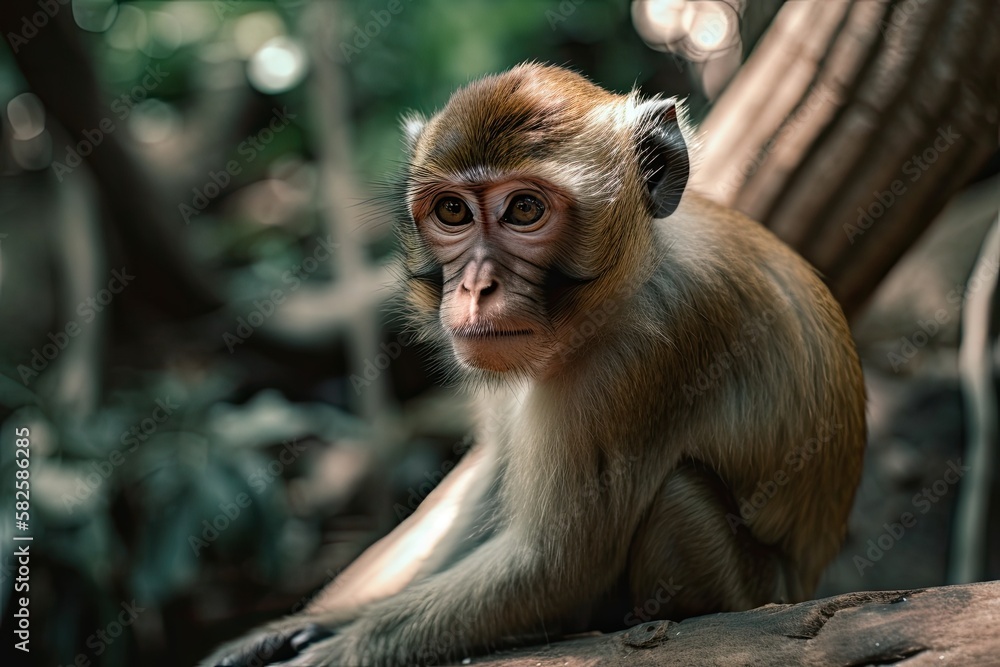 In Thailands Chonburi Province, there are monkeys. Generative AI