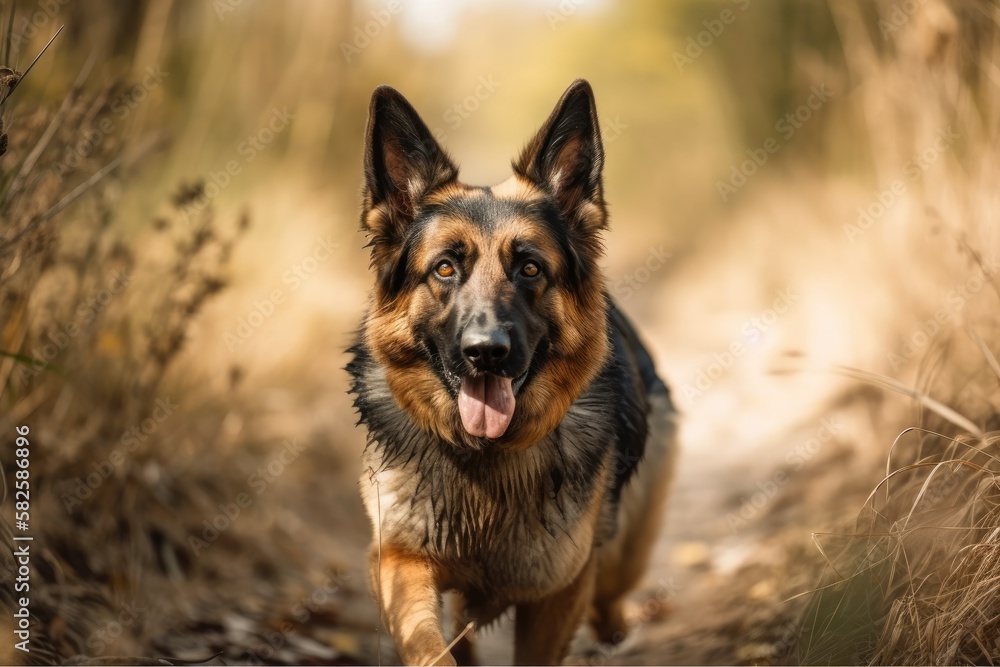 canine german shepherd. Generative AI