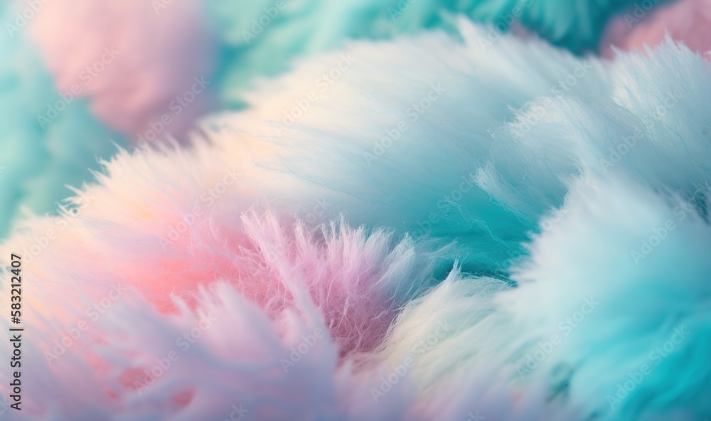  a close up of a bunch of feathers that are pastel blue, pink, and green with white feathers on them