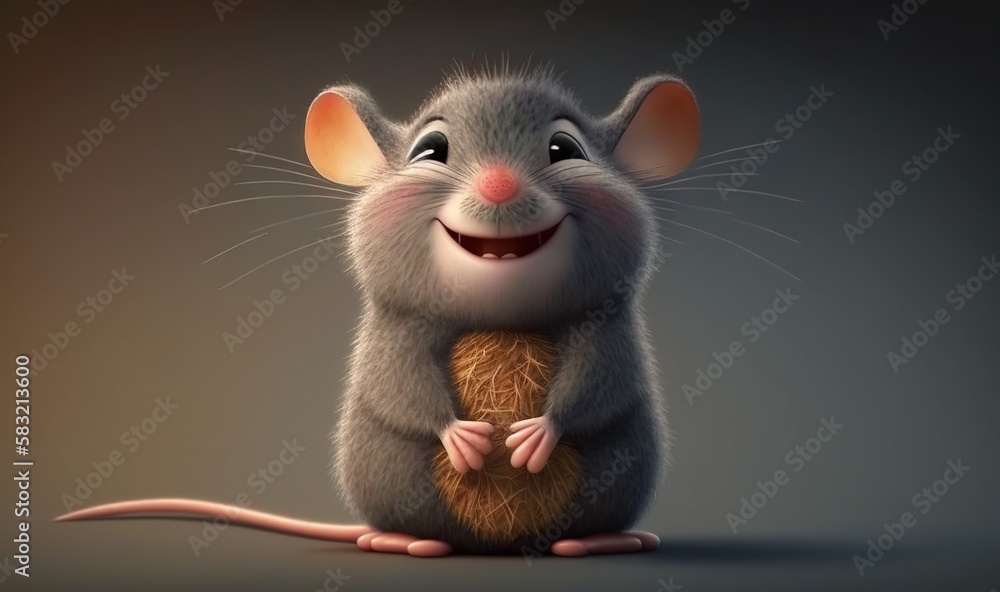  a cartoon mouse with a big smile on its face and a big smile on his face on his face, holding onto 