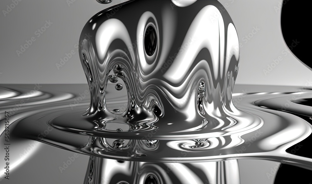  a black and white photo of a water droplet with a black and white background and a black and white 