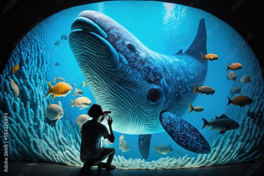 Dive into the Wonders of the Ocean: A Hyperrealistic Interactive Installation of Marine Life and Nat