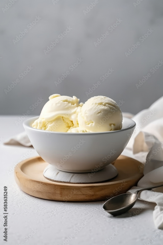 Tasty Sweet Ice Cream. Illustration AI Generative