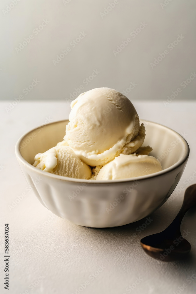 Tasty Sweet Ice Cream. Illustration AI Generative