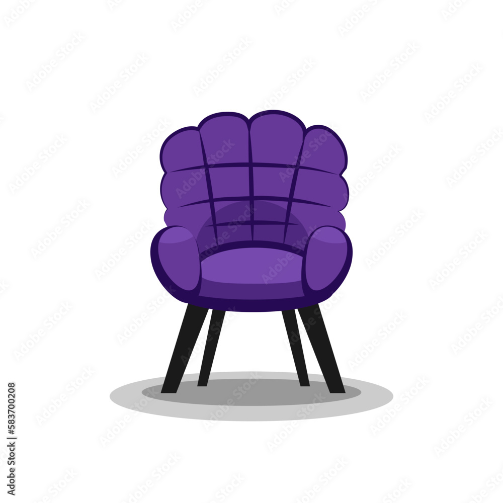 Cozy armchair on white background
