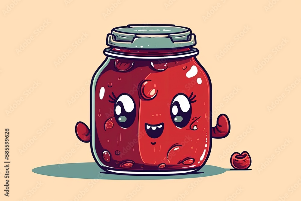 Sad Jar of Jelly. Generative AI