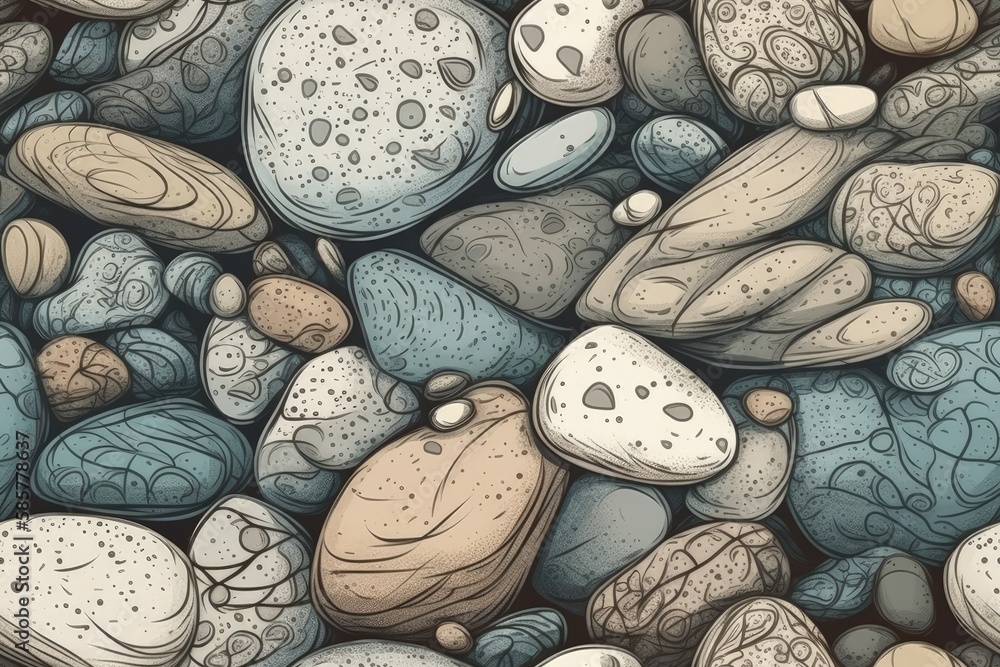 stack of balanced rocks. Generative AI