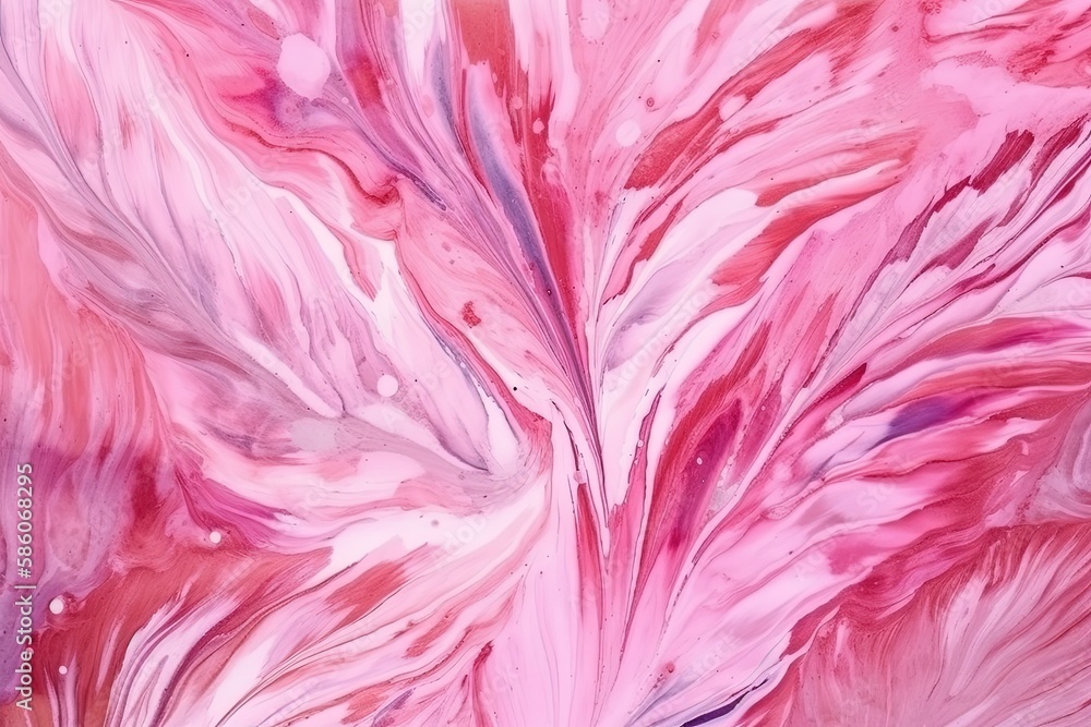 detailed, colorful painting with pink and white tones created with Generative AI technology