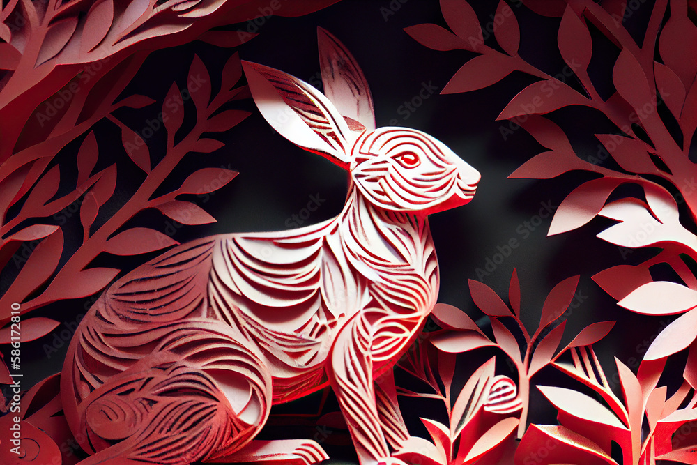 AI illustration generated little rabbit