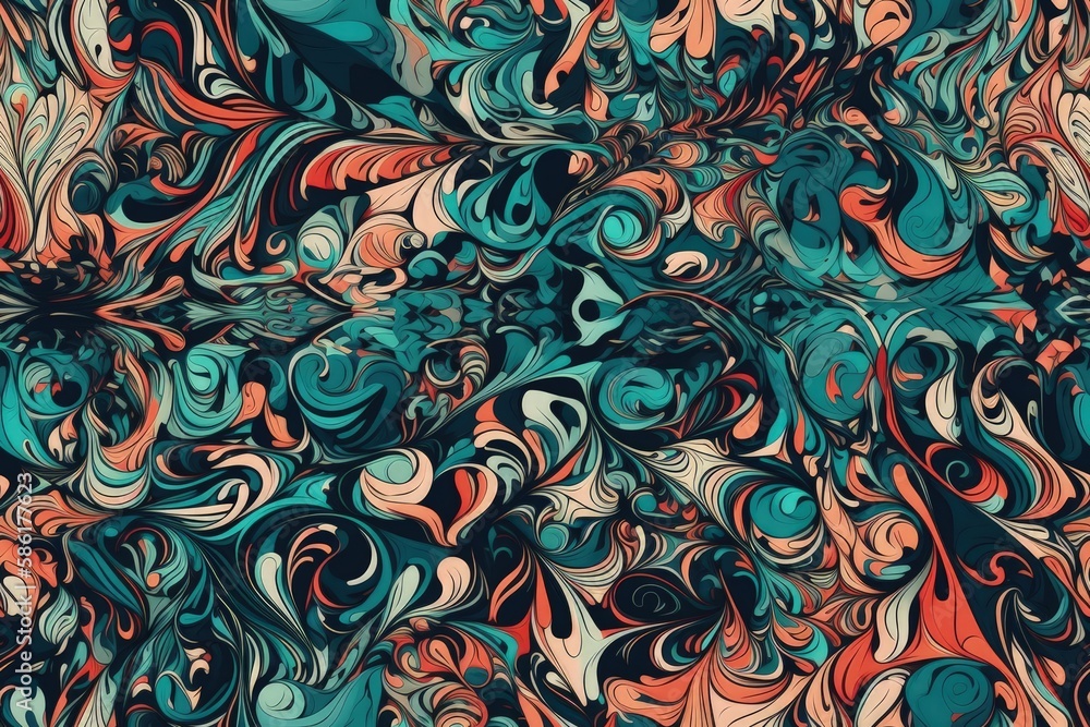 vibrant and colorful abstract background with a mix of hues and tones created with Generative AI tec