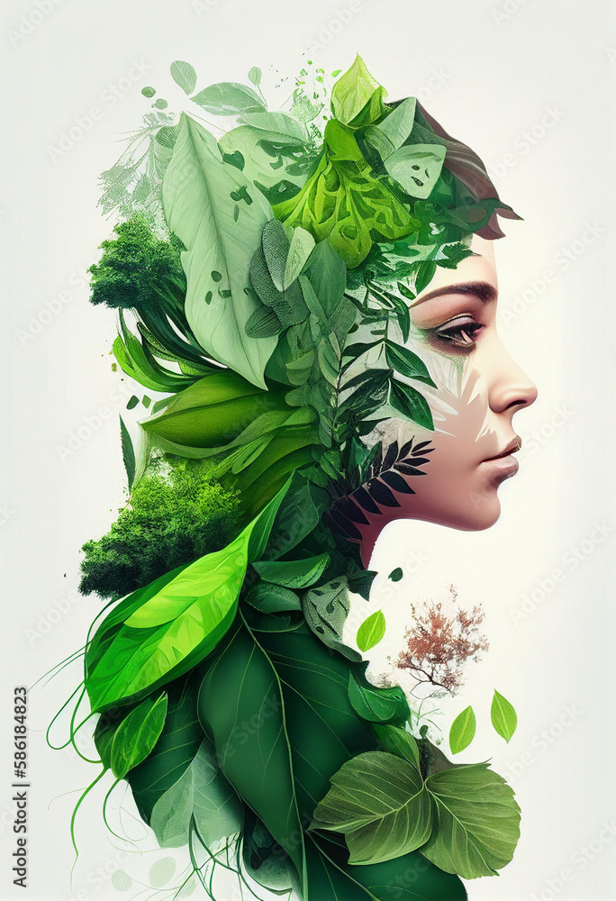 AI-generated creative illustration of Mother Nature
