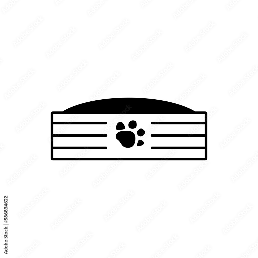 Pet bed on white background
