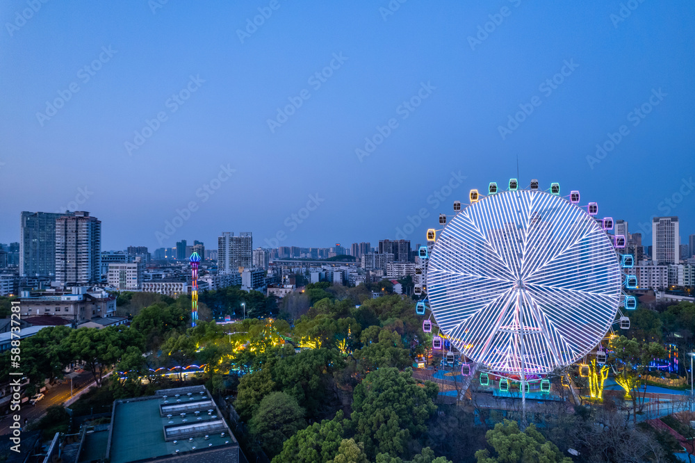 Ferris wheel playground background material